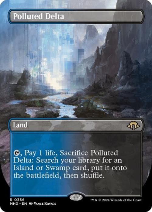 MTG English Polluted Delta (Borderless) NM Foil Modern Horizons 3