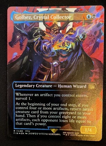 Golbez, Crystal Collector Mtg Final Fantasy NM Surge Foil Borderless 0540