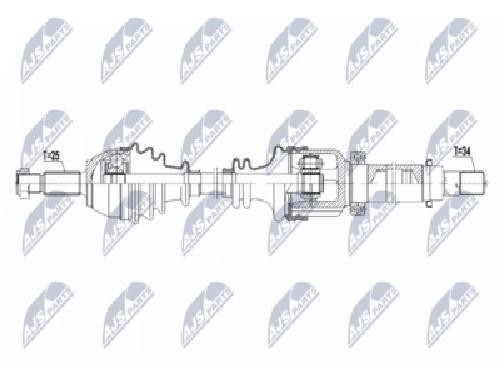 Original NTY Drive Shaft NPW-FR-105 For Ford