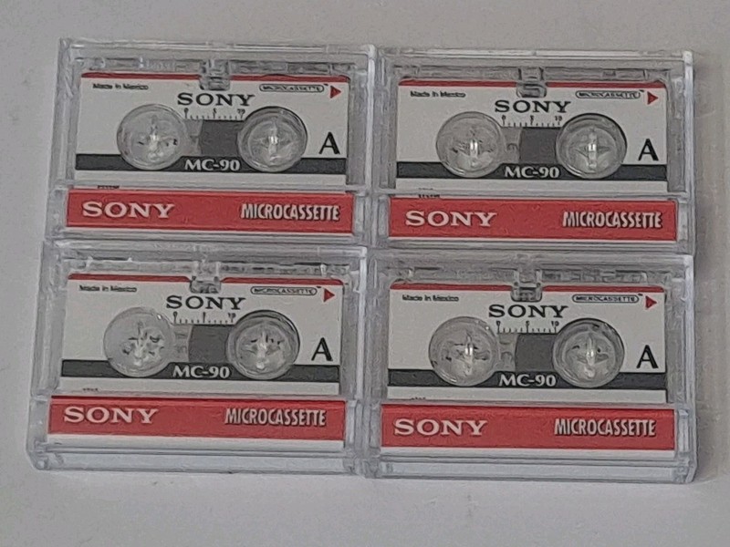 Sony MC-90 Microcassette Blank Audio Tapes 90 Minutes - Lot Of 4 - NEW