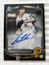 2025 Bowman Draft Seth Hernandez True Black 6/10 Autograph 1st