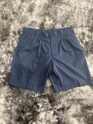 Pro Tour Shorts Men 38 Blue  Performance Golf Coolplay Stretch Pleated Front