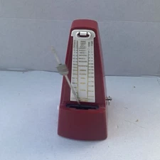 METRONOME VINTAGE NEEWER RED MUSICAL TEMPO INSTRUMENT WITH CHIME-PIANO ETC