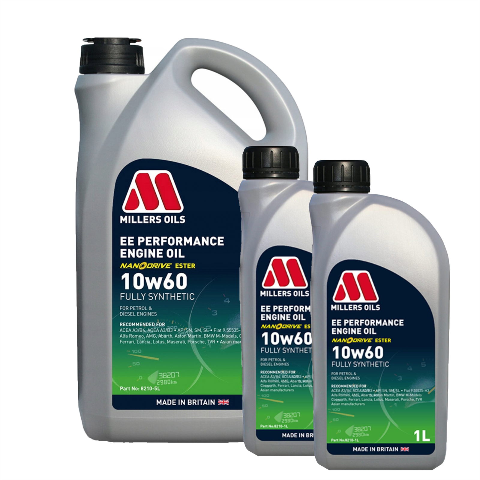 Millers Oils EE Performance 10W60 Fully Synthetic Engine Oil ACEA A3/B4 7L