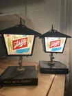 Pair of Vintage Schlitz Beer 4 Sided Lamppost Bar Sign