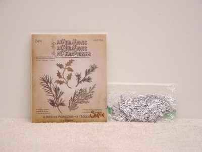 PREOWNED SIZZIX TIM HOLTZ ALTERATIONS  HOLIDAY GREENS  DIE SET #658759