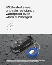BELKIN WATERPROOF APPLE AIRTAG SECURE HOLDER WITH KEY RING, DURABLE - BLUE