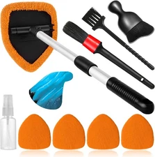 10pcs Windshield Cleaner Tool Car Window Cleaning Kit with Microfiber Pads