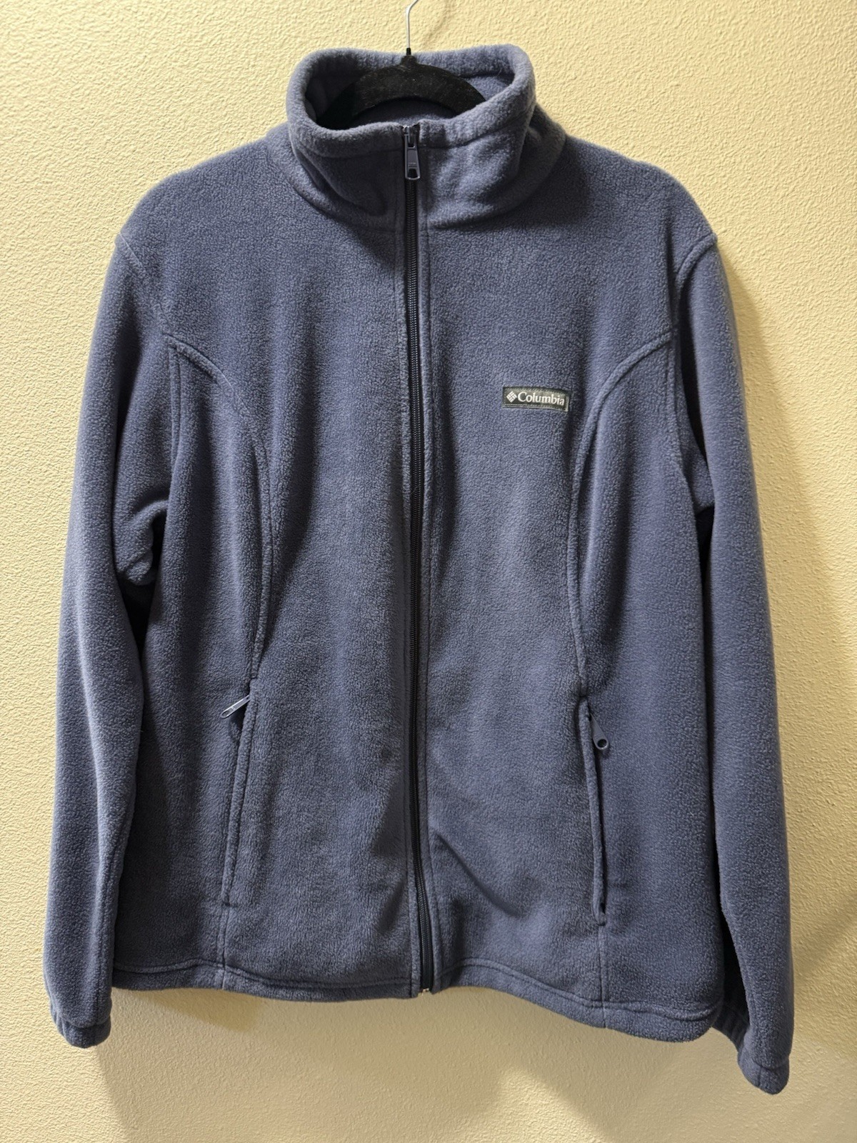 Columbia Full Zip Fleece Jacket Womens Lilac Blue Size XL Good Condition