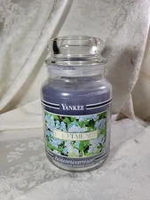 Yankee Candle Forget-Me-Not Large Jar - Black Band - Unburned - HTF 