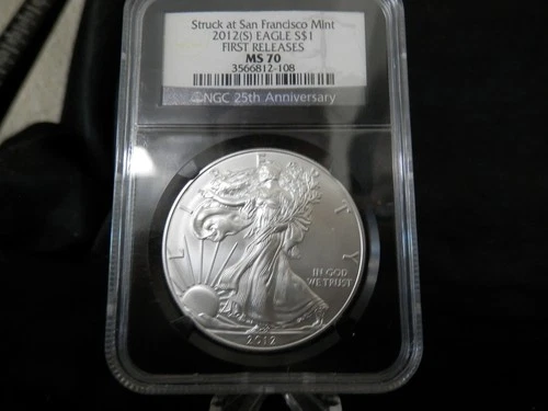 Photo of a 2012-S American Silver Eagle from an eBay listing that sold on Jul 23, 2026