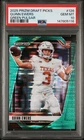 2025 Panini Prizm Draft Picks Football Green Pulsar Quinn Ewers #126 PSA 10