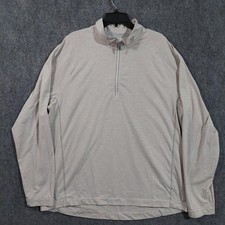 Tommy Bahama Sweater Mens XXL Beige IslandZone Quarter Zip Pullover Top