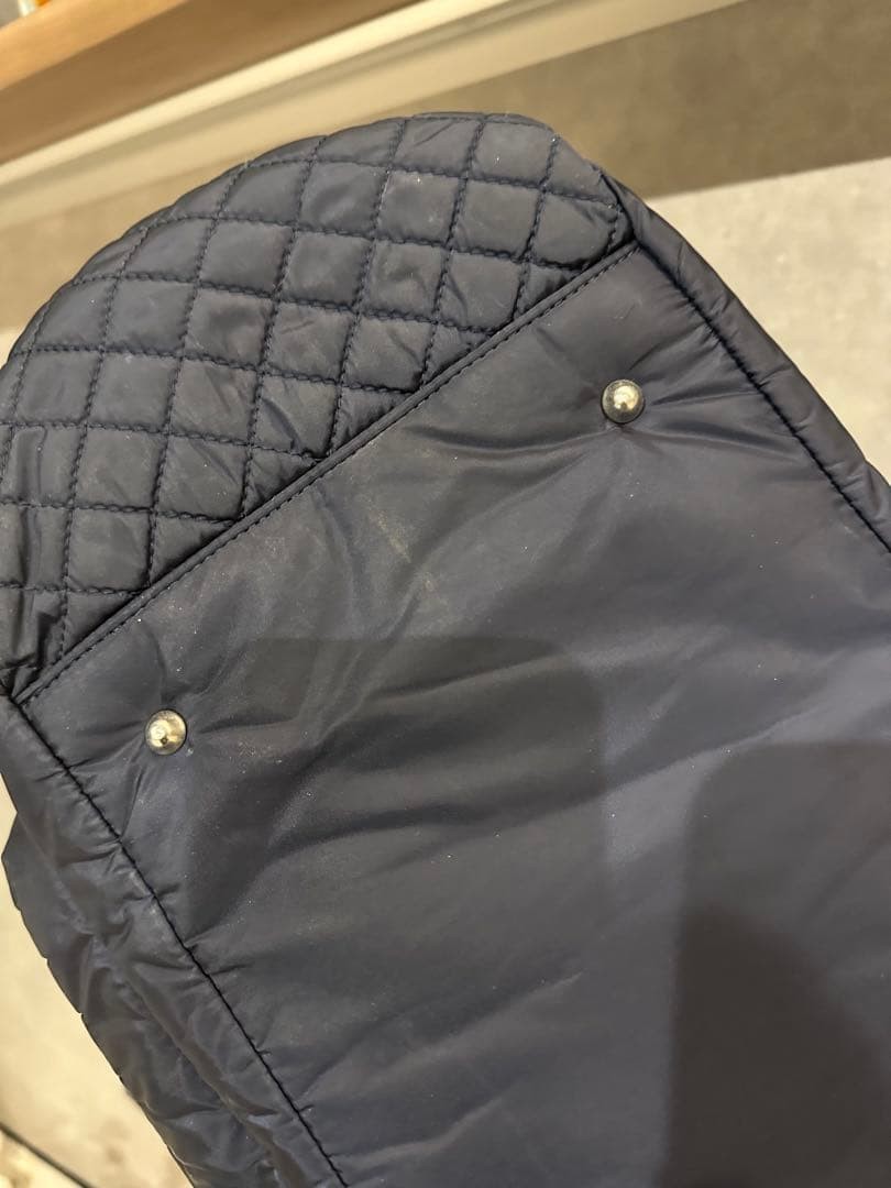 Moncler Navy Quilted Mothers Bag image 7