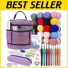 Colorful Crochet Starter Kit with Yarn Bag