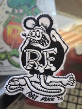 Rat Fink 3.5" Patch Iron On Black&White Ed "Big Daddy" Roth Officially Licensed