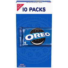 OREO Chocolate Sandwich Cookies, 10 Snack Packs 4 Cookies Per Pack ..........