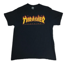 Thrasher Magazine Tee Shirt Black Men's M 40" Medium Short Sleeve Skateboarding