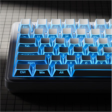 XVX White Shine through Keycaps, PBT Keyboard Keycaps Cherry Profile, Custom Sid