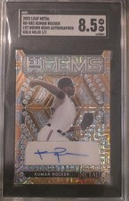 2022 Leaf Metal Baseball Kumar Rocker #RG-KR1 1st Round Gems Gold Mojo Auto 1/1