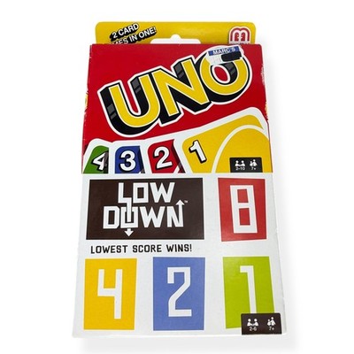 Mattel UNO & Lowdown Multicolor Card Game Set 2-in-1 Family Party Cards 2017