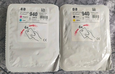 Original HP 940 Druckköpfe Schwarz/Gelb & Cyan/Magenta C4900A + C4901A.MHD 2013+