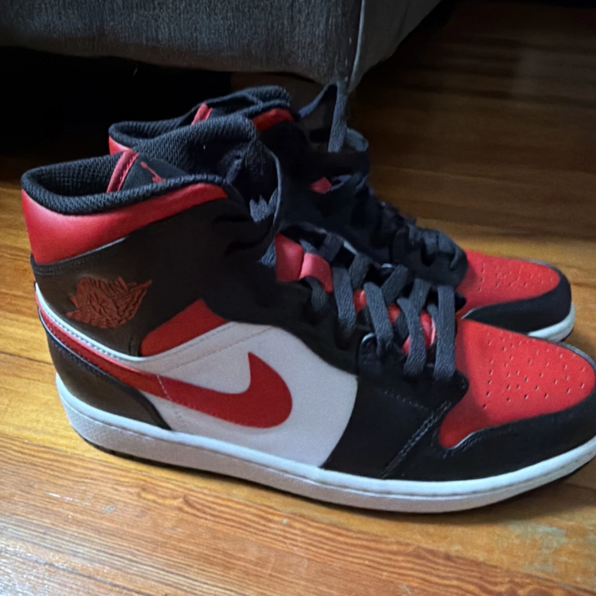 Jordan 1 Mid Bred Toe | eBay