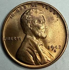 1942 S Uncirculated Lincoln Wheat Cent Exact Coin Imaged #LWC1501