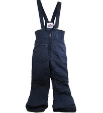 1st team Vintage Unisex SM (34"waist) Dk Blue Insulated Snow Bib Ski Pants READ