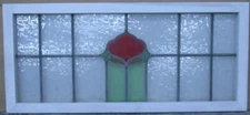 OLD ENGLISH LEADED STAINED GLASS WINDOW TRANSOM SIMPLE ABSTRACT 36 3/4 x 16 1/2