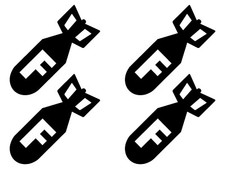 F Bomb 4 Pack Vinyl Decal Sticker Funny Adult Humor Many Colors And Sizes