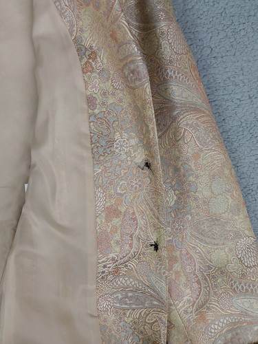 Suit Studio 2PC Beige Floral Metallic Brocade Jacket Skirt Suit Set Size 14 - Picture 21 of 21
