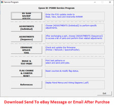 Epson Service program SureColor P5000 + Service Manual