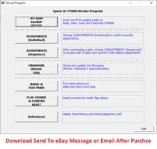 Epson Adjustment Service program SureColor P5000 Unlimited use