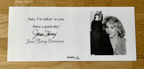 AUTOGRAPH : June Foray Signed - Voice Actress - Roger Rabbit Rocky & Bullwinkle - Bild 4 von 4