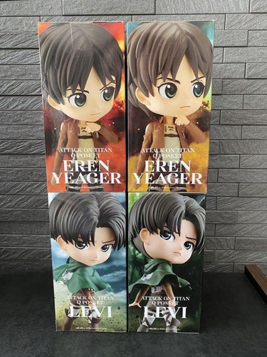 BANPRESTO Attack on Titan Q posket Ellen Yeager & Levi Figure A/B Color