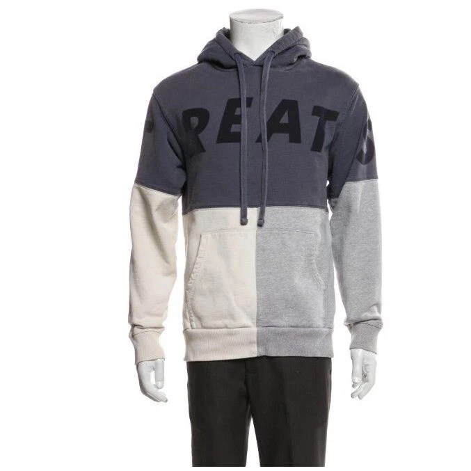 Kith Treats Triblock Hoodie Blue Gray Beige Size Medium