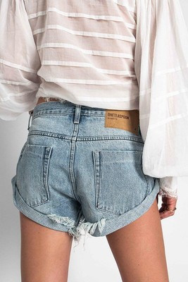 Denim Shorts in Salty Dog Size 