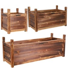 Rustic Raised Garden Bed Wooden Planter Box Centerpiece Wedding Sidewalk Display
