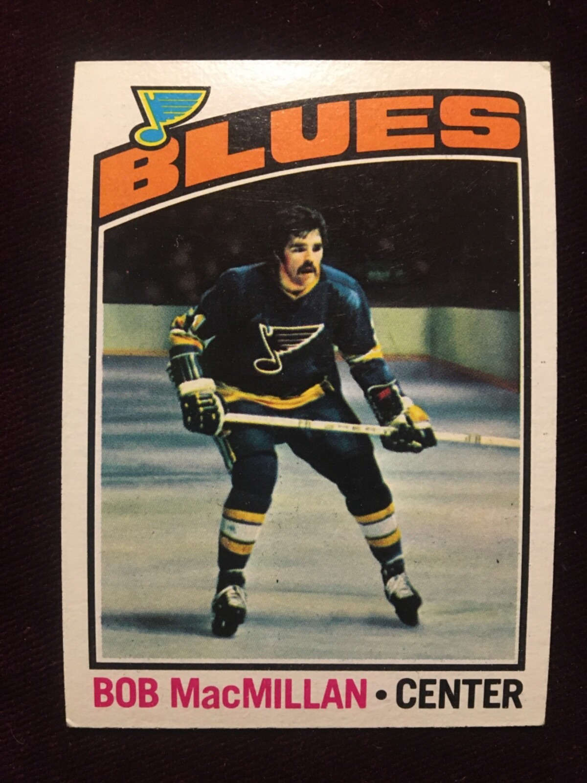 1976-77 Topps Blues Bob MacMillan Hockey Card #38