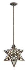 Park Harbor PHPL3271MH  Mayland 14" Wide Pendant - Wood