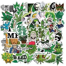 100Pcs Cool Fashion Smoking Weeds Sticker Graffiti For Adult Luggage Laptop Guit