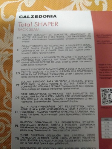 COLLANT linea NERO CALZEDONIA 20 D T. 4 TOTAL SHAPER PREMIUM bach seam PANTYHOSE - Foto 10 di 10