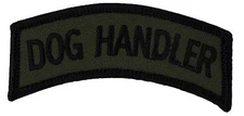 Dog Handler OD Subdued Tab (381) 3 1/4" x 1 1/4" Embroidered Patch 38219