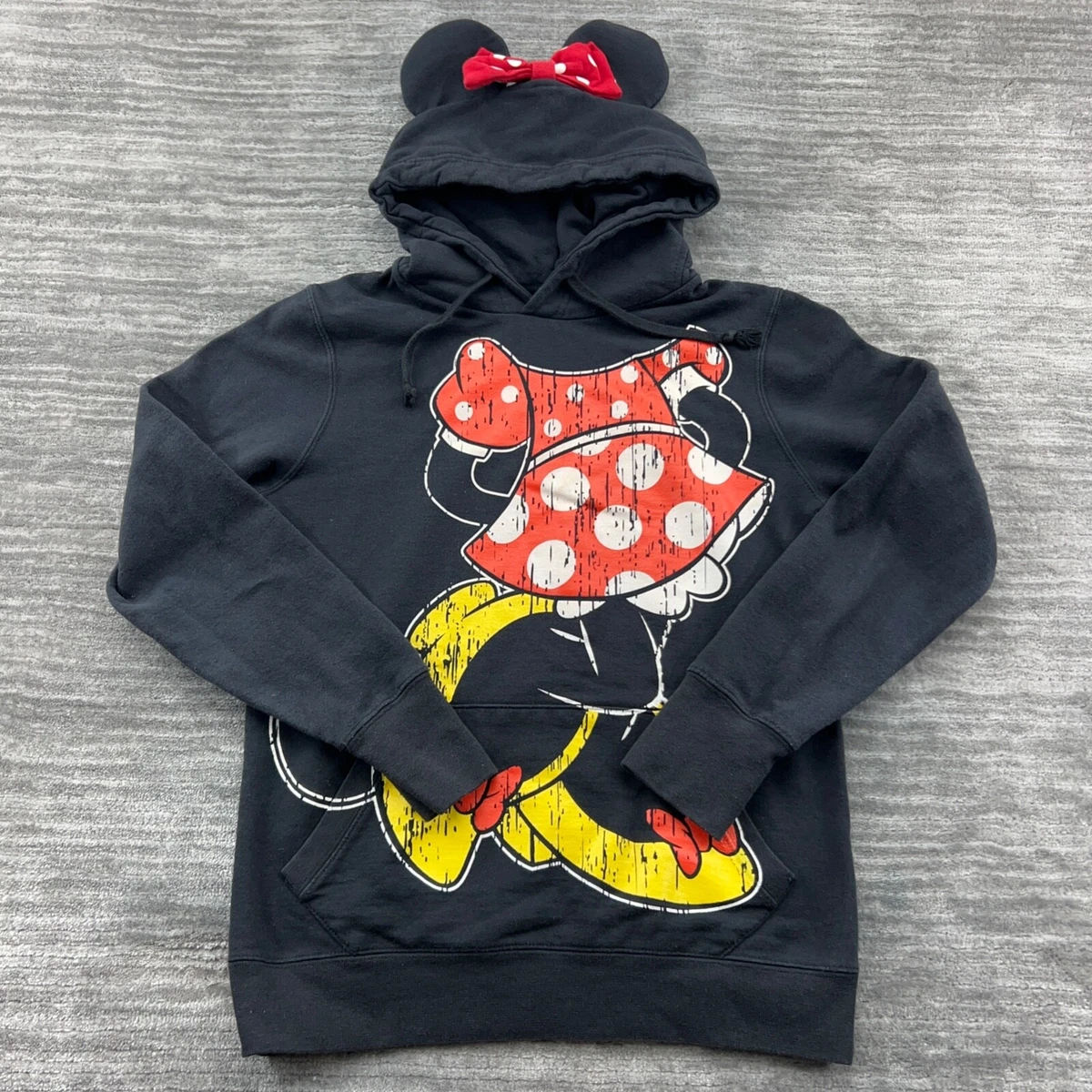 Minnie Mouse Hoodie Size S Womens Disney Land Parks Pullover Hooded Sweatshirt