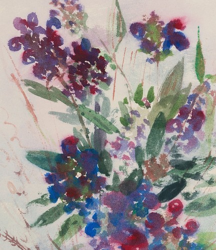 K. WOLF (1901-1993), Waldblumenstrauß, 1942, Aquarell Moderne Blumen 1925-1949 - Picture 2 of 5