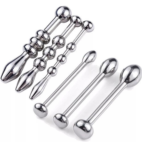 Male Metal Stainless Steel Dilator Sounding Urethral Stretching Penis Solid Plug - Picture 21 of 30