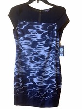 Vince Camuto womens sleeveless dress satin black ombre size 0