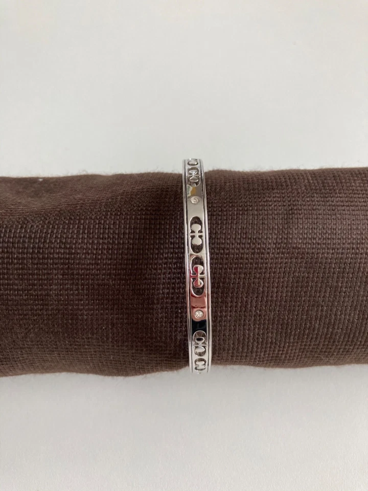 Brazalete Coach 1707 Signature cristal plateado - nuevo con etiquetas Foto 3 de 4