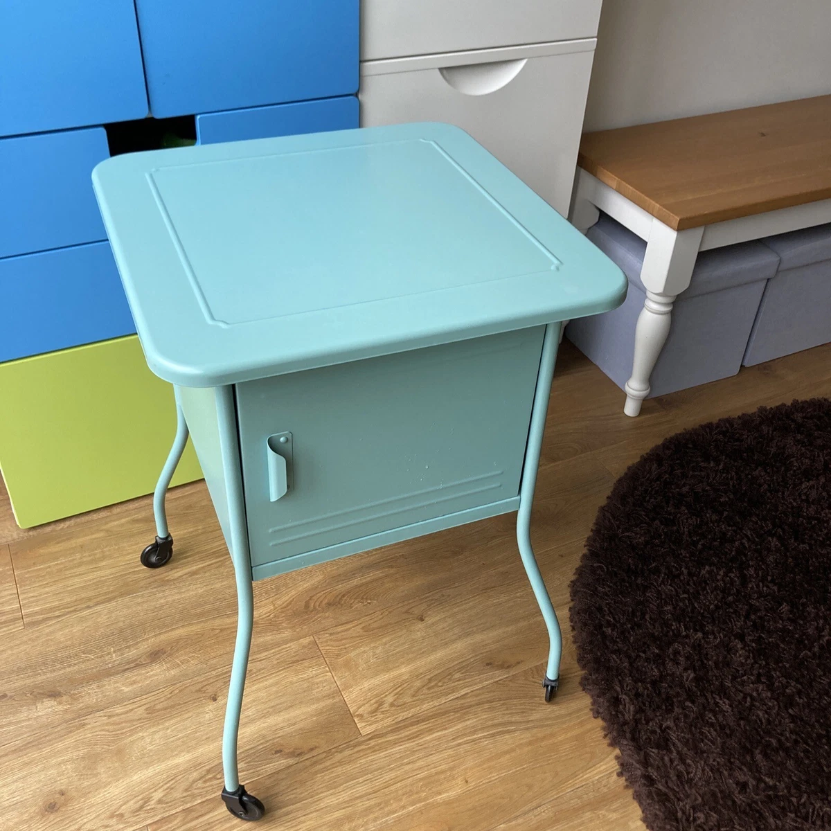 IKEA VETTRE Metal Side Table. Turquoise eBay